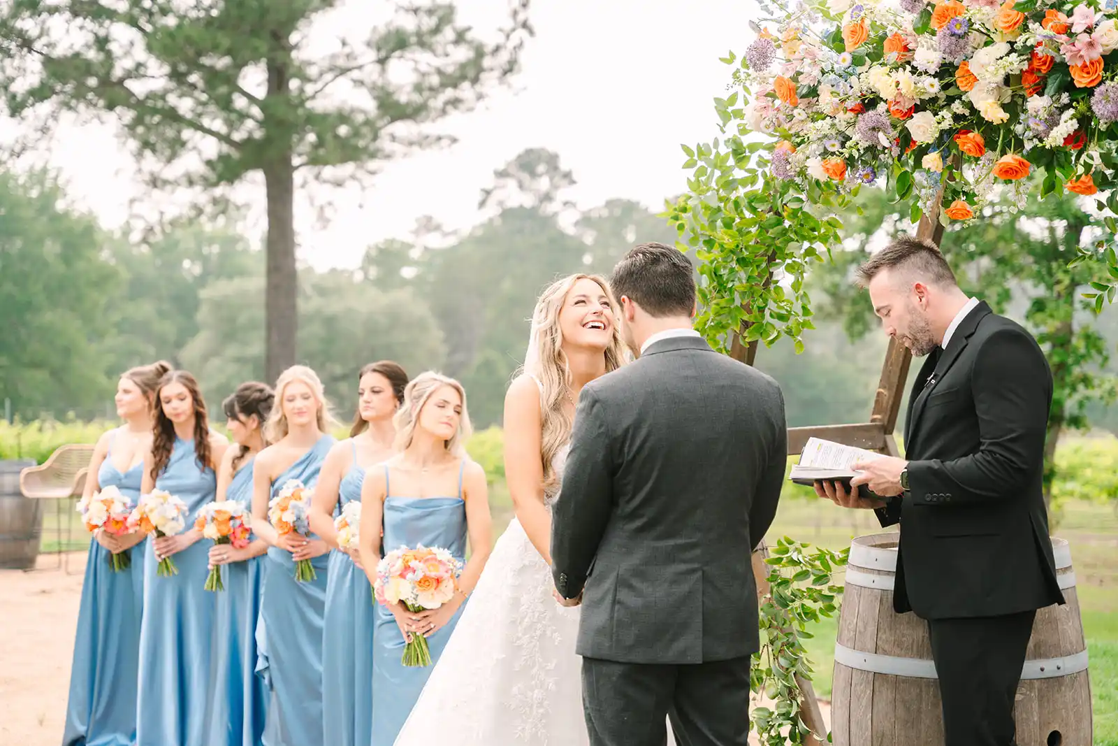 A wedding celebrated at The Vine