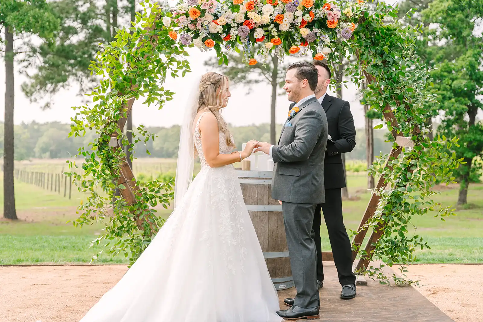 A wedding celebrated at The Vine